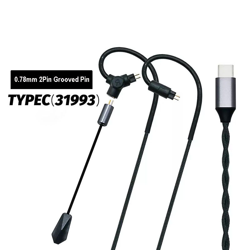 Usb C Earphone - 0.78 QDC MMCXゲーミングイヤホンケーブル 3.5mm Type C