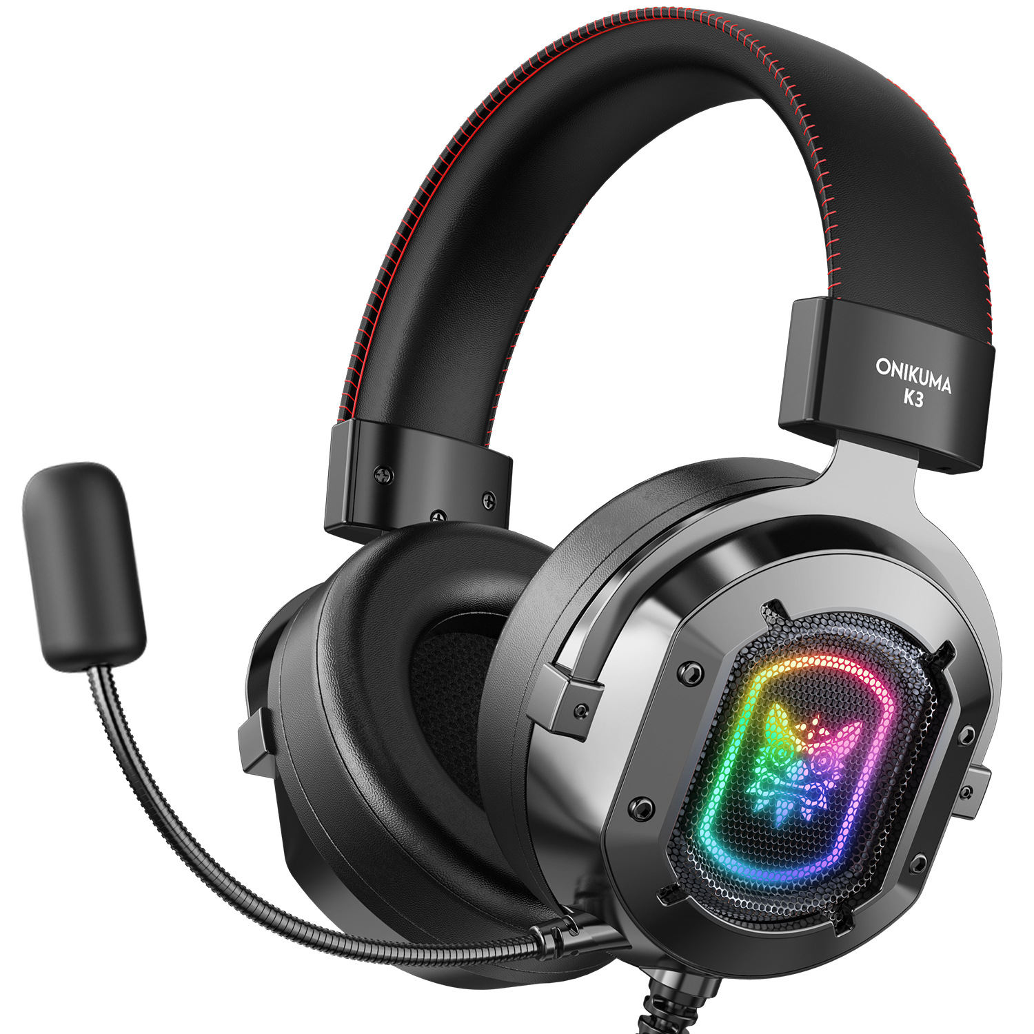 Onikuma-マイク付きrgb有線ヘッドフォン,k3ゲーマ - Gaming Headset Rgb のレビューと価格