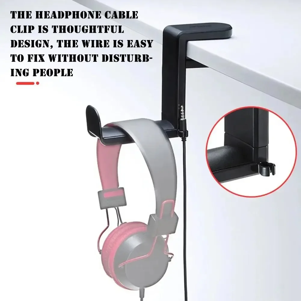360 °   回転ヘッドフォンスタンド調節可能パンチなしデ - Headphone Stand Desk のレビューと価格