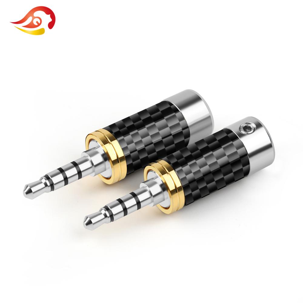 Qyfang-ステレオアダプター4極,3.5mm,カーボンフ - Audiophile Headphone Wired のレビューと価格