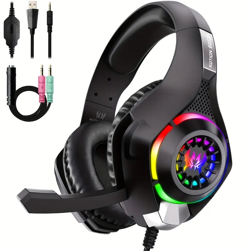 PC、PS4、PS5対応ゲーミングヘッドセット、ノイズキャン - Gaming Headset Rgb のレビューと価格