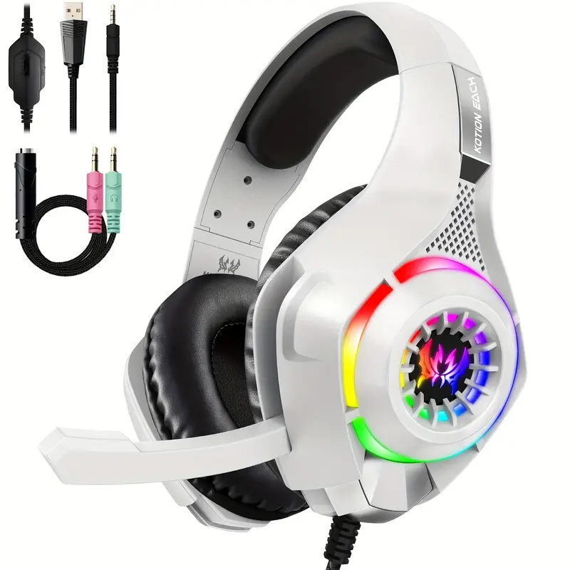 PC、PS4、PS5対応ゲーミングヘッドセット、ノイズキャン - Gaming Headset Rgb のレビューと価格
